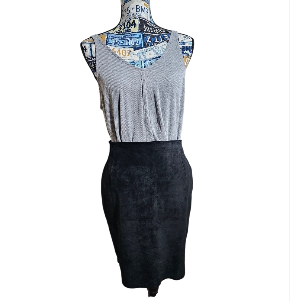 Carlo Ferranti 100% Black Leather Skirt Medium